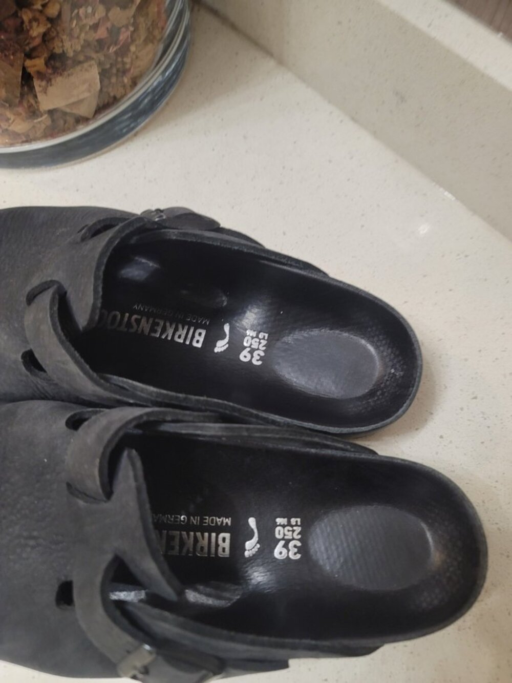 Birkenstock Boston Exquisite - Size 8.5/39 Black Leather - Made in Germany - Picture 3 of 10